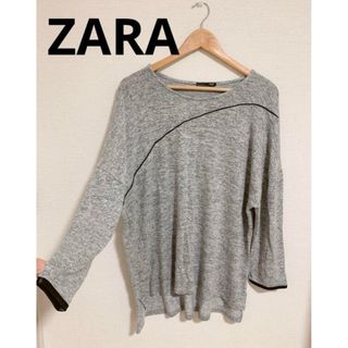 ザラ(ZARA)の【美品】ZARA  ゆるニット　ラインデザイン(ニット/セーター)