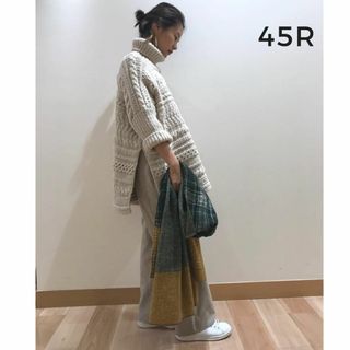 フォーティファイブアール(45R)の561*45R ストレッチウール ケーブルニット ポンチョ プルオーバー(ニット/セーター)