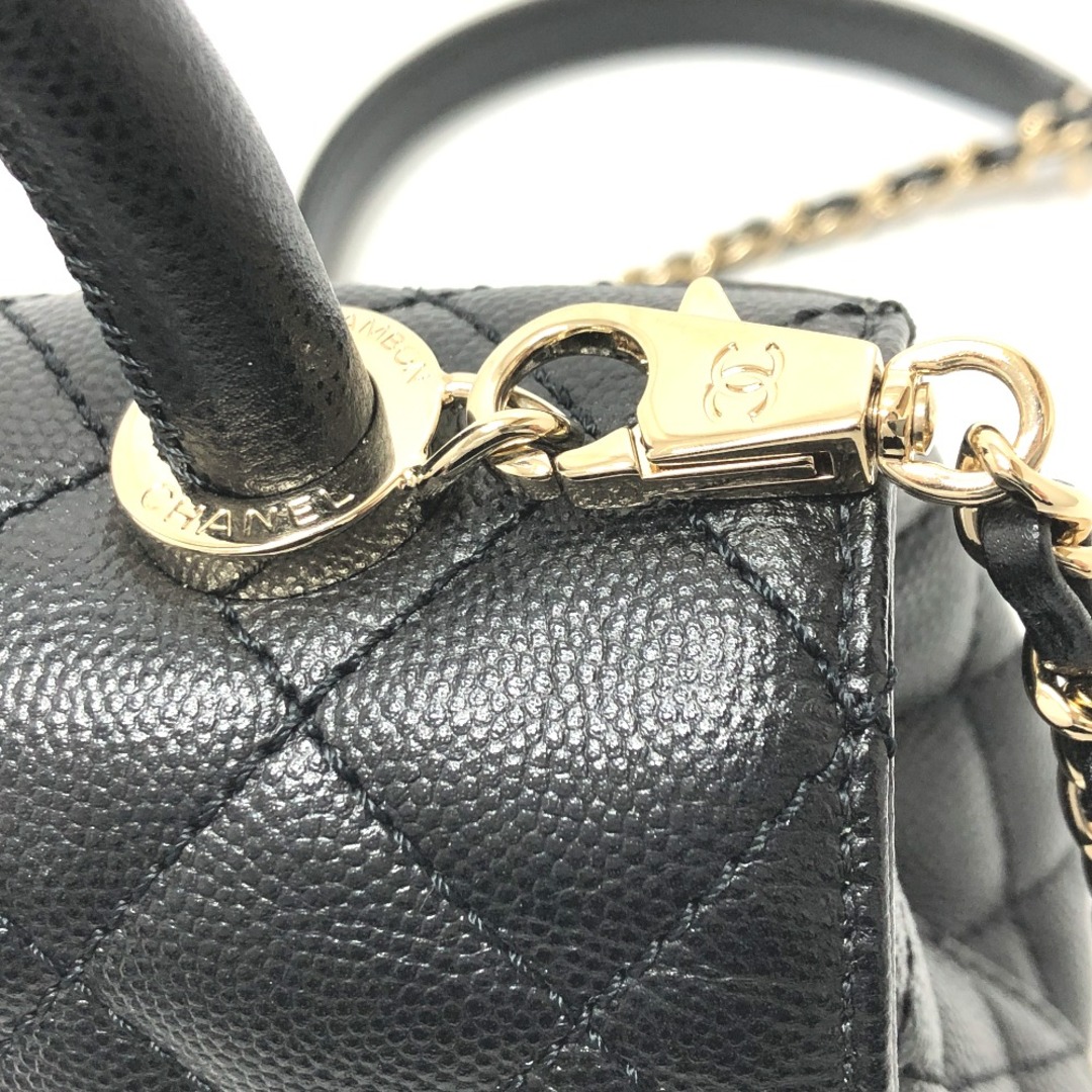 CHANEL(シャネル)のシャネル CHANEL ココハンドルXXS AS2215 2WAY ハンドバッグ キャビアスキン ブラック 美品 レディースのバッグ(ハンドバッグ)の商品写真