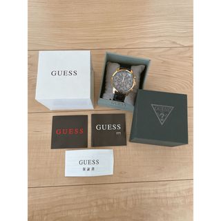 ゲス(GUESS)のGUESS 時計　革ベルト　5気圧防水(腕時計(アナログ))