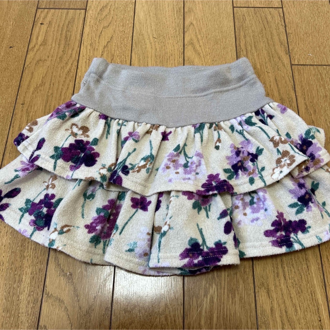 ANNA SUI mini(アナスイミニ)のアナスイミニ　花柄フリルキュロット キッズ/ベビー/マタニティのキッズ服女の子用(90cm~)(スカート)の商品写真