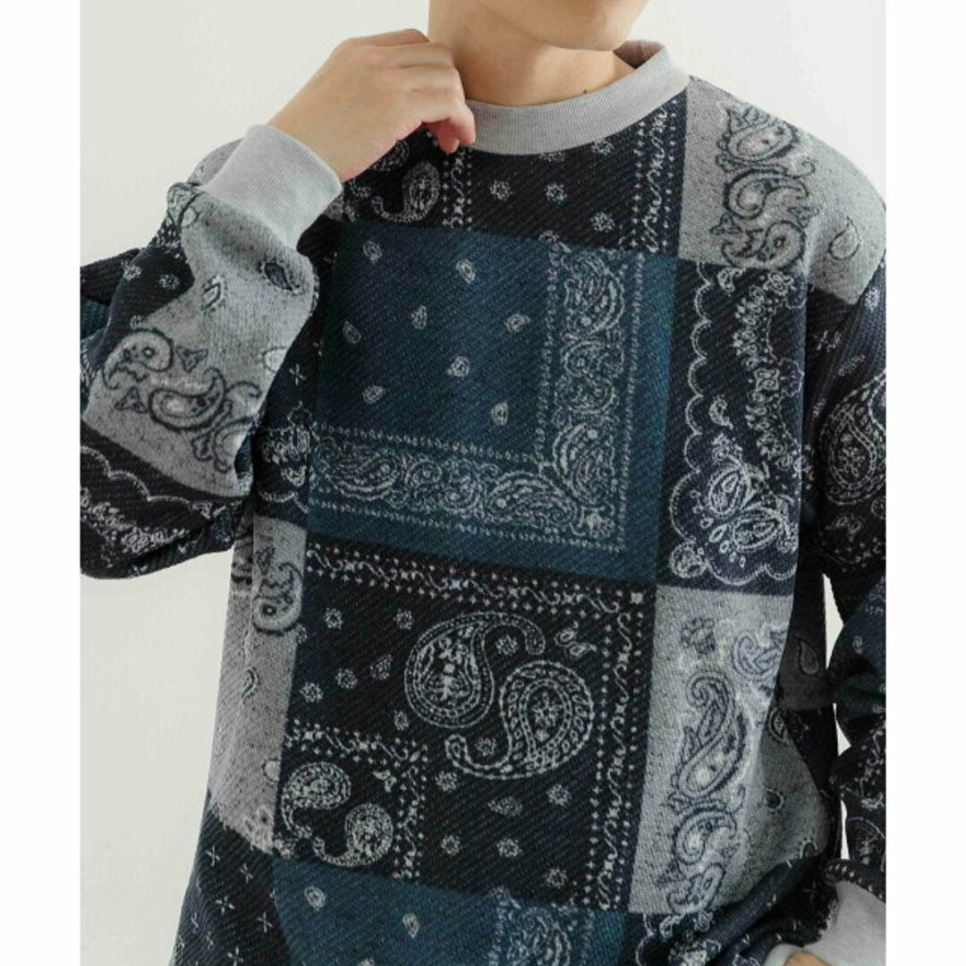 URBAN RESEARCH ITEMS(アーバンリサーチアイテムズ)の【Paisley】ニットフリース 総柄スウェット トップス メンズのトップス(スウェット)の商品写真