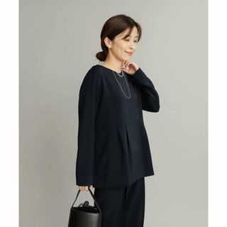 アーバンリサーチドアーズ(URBAN RESEARCH DOORS)の【NAVY】ペプラムトップスセットアップ(スーツ)