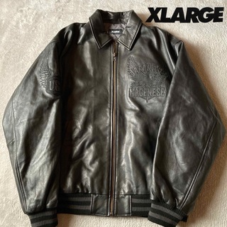 エクストララージ(XLARGE)の希少・極美品　X-LARGE ジャパニーズマゲニーズ コラボ  レザージャケット(レザージャケット)