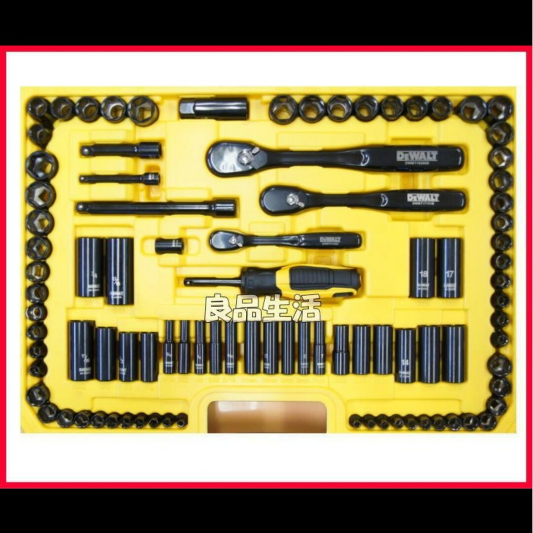 DEWALT (デウォルト)の＼即納／★DEWALTデウォルト高級工具新品184セット♪ブラックメッキ仕様！ スポーツ/アウトドアの自転車(工具/メンテナンス)の商品写真