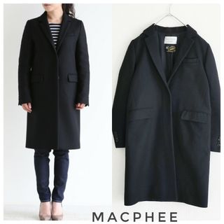 マカフィー(MACPHEE)のMACPHEE CHESTER FIELD チェスターコート 黒 38(チェスターコート)