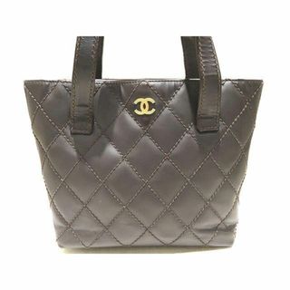 シャネル(CHANEL)のシャネル ワイルドステッチ トートバッグ ☆ ダークブラウン系 レザー ゴールド金具 ココマーク ▼ CHANEL レディース 5K(トートバッグ)