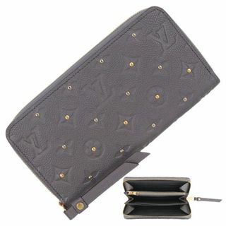 ルイヴィトン(LOUIS VUITTON)のルイヴィトン 長財布 ジッピーウォレット モノグラム アンプラント スタッズ M62209 レザー グリシルバー グレー 未使用 10014(財布)