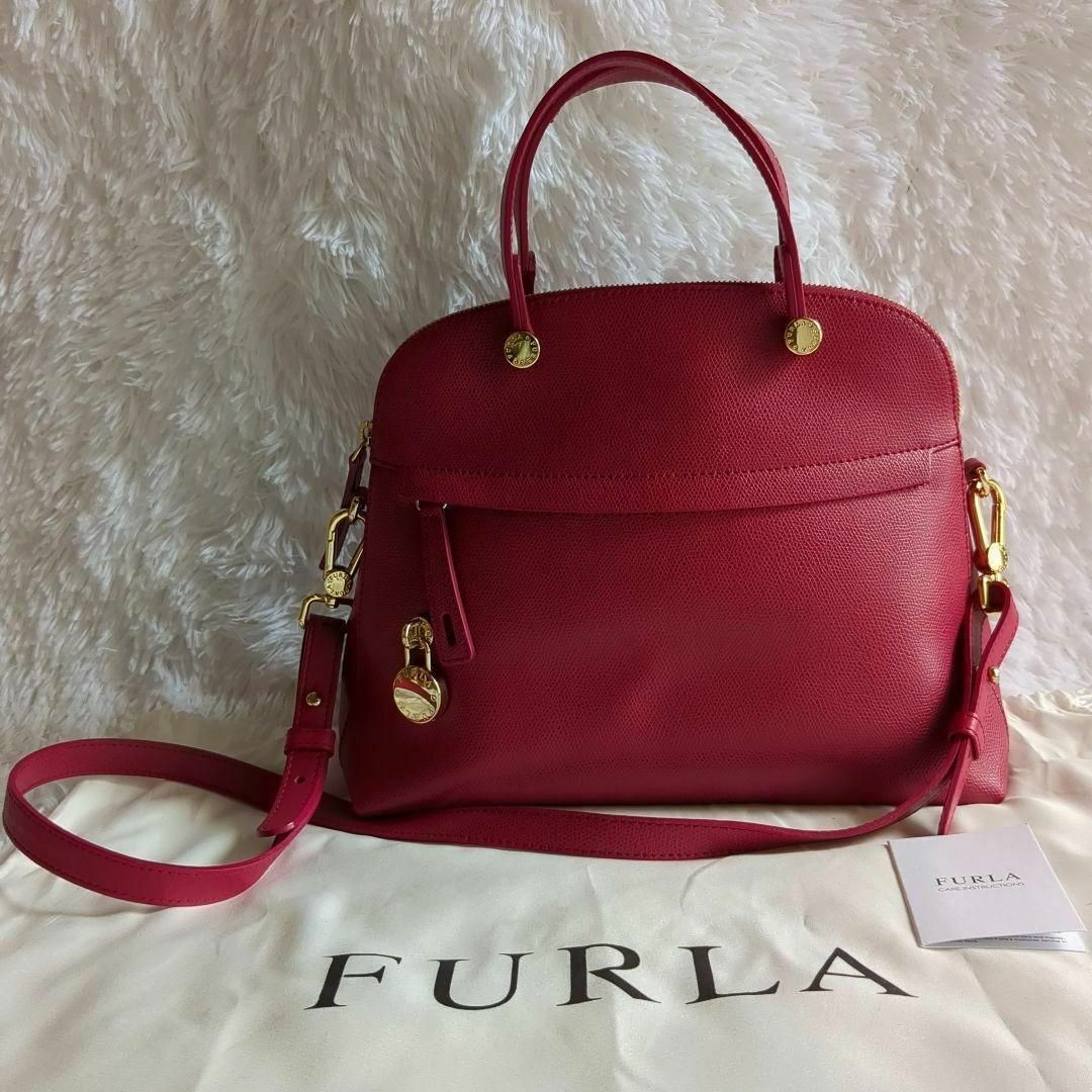 レディースFURLA　パイパー M 2way  ショルダー ハンドバッグ マゼンタ