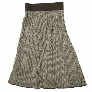 ポロラルフローレン(POLO RALPH LAUREN)のPOLO RALPH LAUREN ポロ・ラルフローレン 20AW Herringbone Ribbed Wool Skirt ヘリンボーンリブウールスカート 211764697001 XS ブラウン ひざ丈 ボトムス【中古】【POLO RALPH LAUREN】(ひざ丈スカート)