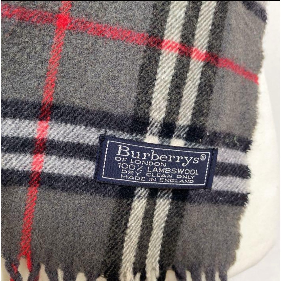 BURBERRY(バーバリー)のバーバリー　ノバチェック　ウール　グレー　美品 レディースのファッション小物(マフラー/ショール)の商品写真