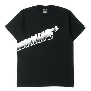 アベイシングエイプ(A BATHING APE)の美品 A BATHING APE ア ベイシング エイプ Tシャツ サイズ:L 00s グラデーションロゴ クルーネック 半袖 Tシャツ ブラック 黒 00年代 トップス カットソー【メンズ】【中古】(Tシャツ/カットソー(半袖/袖なし))