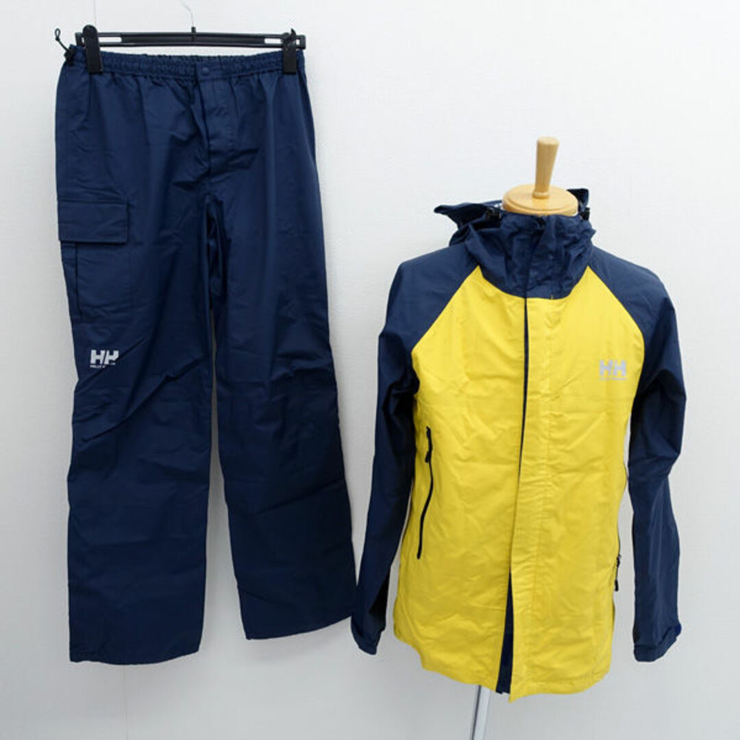 HELLY HANSEN(ヘリーハンセン)のHELLY HANSEN / ヘリーハンセン ◆セットアップ/レインウェア/ネイビー×イエロー/サイズL HOE11400 メンズファッション【中古】 [0220475800] メンズのファッション小物(レインコート)の商品写真