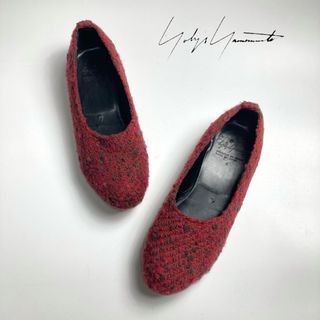 ヨウジヤマモト(Yohji Yamamoto)のレア　ヨウジヤマモト　パンプス　フラットシューズ　ウール　レディース　22cm(その他)