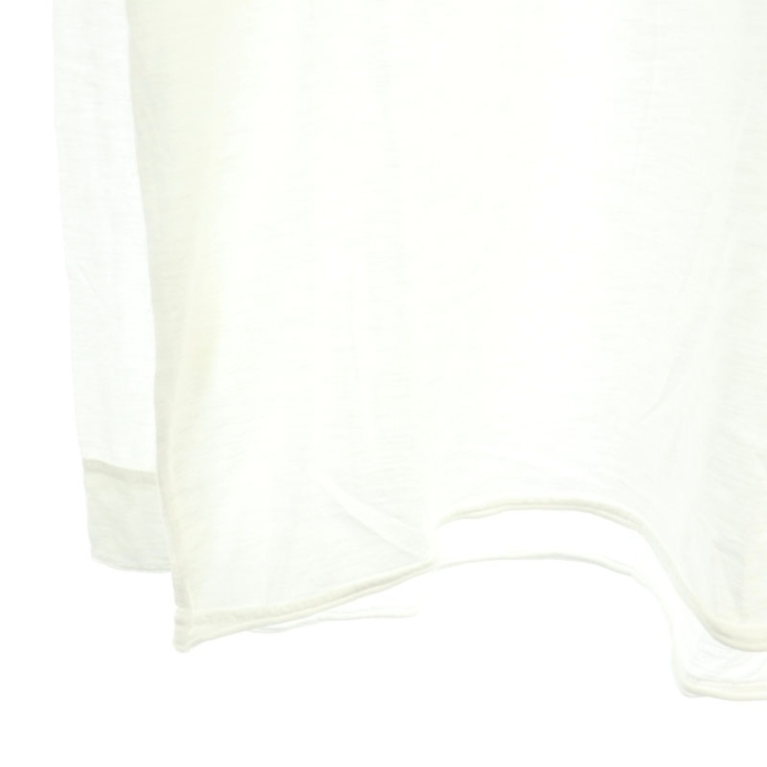 other(アザー)のクロスリー ヘンリーネックカットソー Tシャツ 長袖 ハーフボタン L 白 レディースのトップス(Tシャツ(長袖/七分))の商品写真