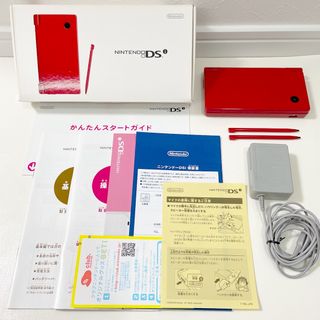 ニンテンドーDS(ニンテンドーDS)のニンテンドー DSi レッド 本体 充電器 純正 タッチペン2本 説明書(携帯用ゲーム機本体)