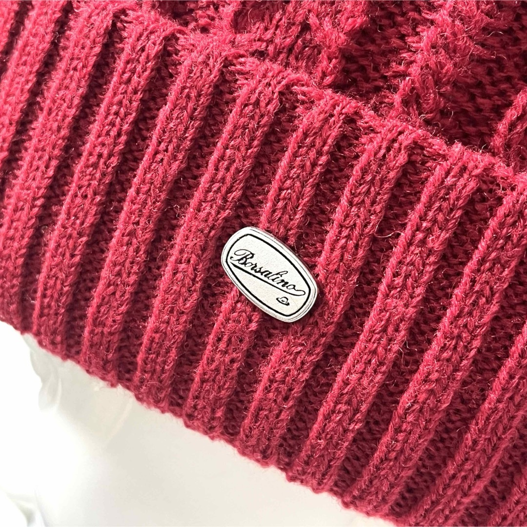 【新品】②Borsalinoボルサリーノ日本製ワンポイント帽子ロゴニットキャップwoon_shop