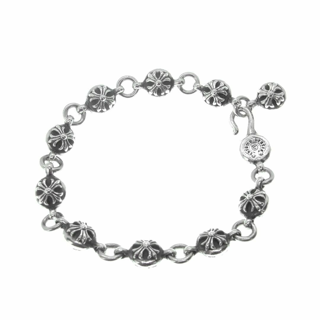 ー状態ランククロムハーツ CHROME HEARTS ■ 【 NO2 CRS BALL 】 クロスボール シルバー ブレスレット　s2350