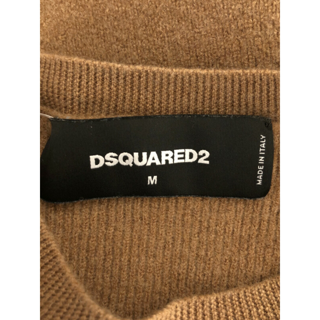 新品未使用品ＳDSQUARED2 ディースクエアード 18AW ウールニットセーター ブラウン M S74HA0902