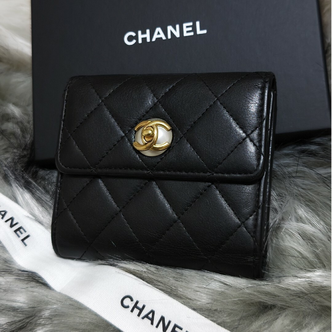 ★正規品 美品★CHANEL シャネル マトラッセ 三つ折り財布 | フリマアプリ ラクマ