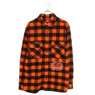 シュプリーム(Supreme)のシュプリーム  19AW  1-800 Buffalo Plaid Shirt バッファローチェックバック刺繍長袖シャツ メンズ L(シャツ)