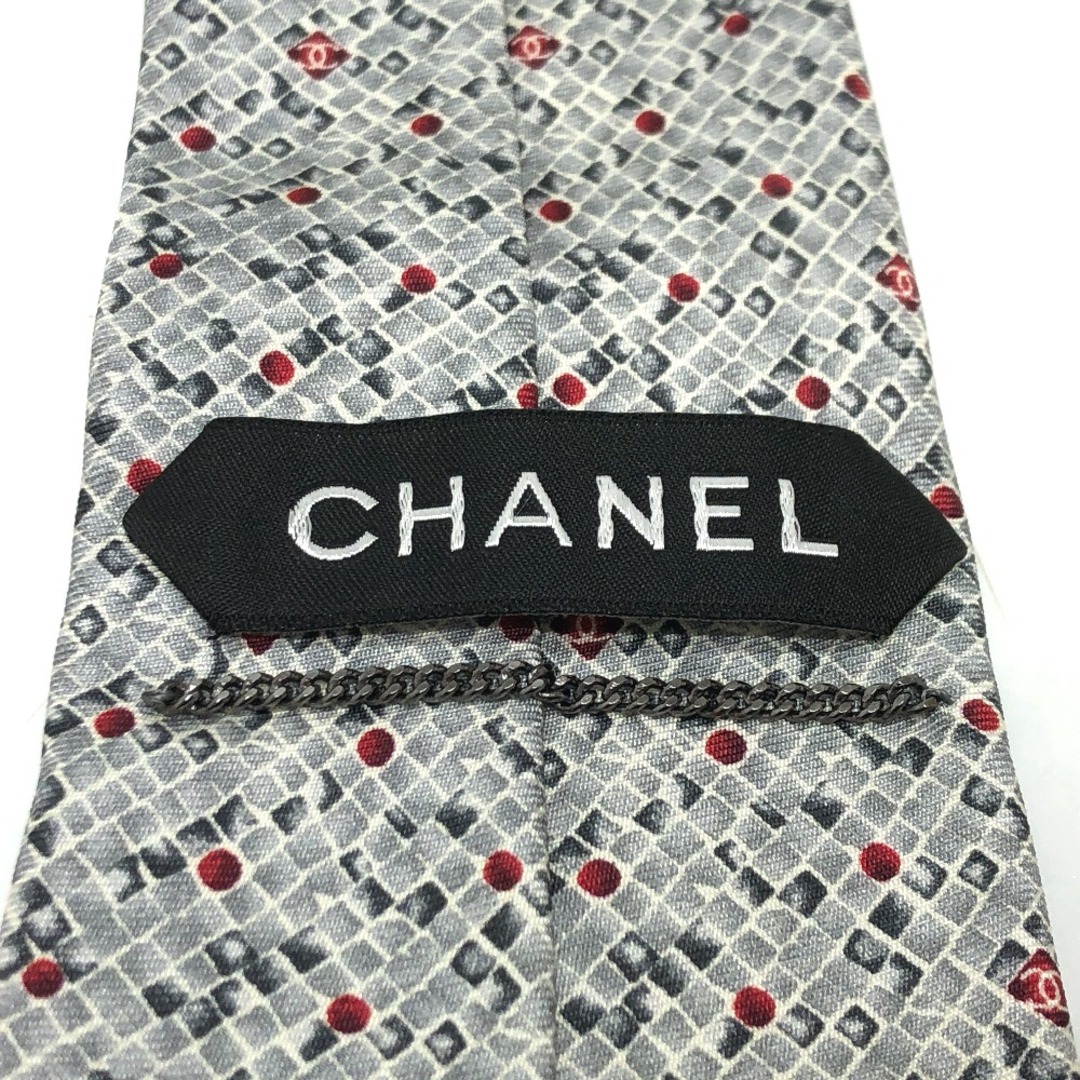 CHANEL(シャネル)のシャネル CHANEL ココマーク 総柄 ネクタイ シルク グレー メンズのファッション小物(ネクタイ)の商品写真