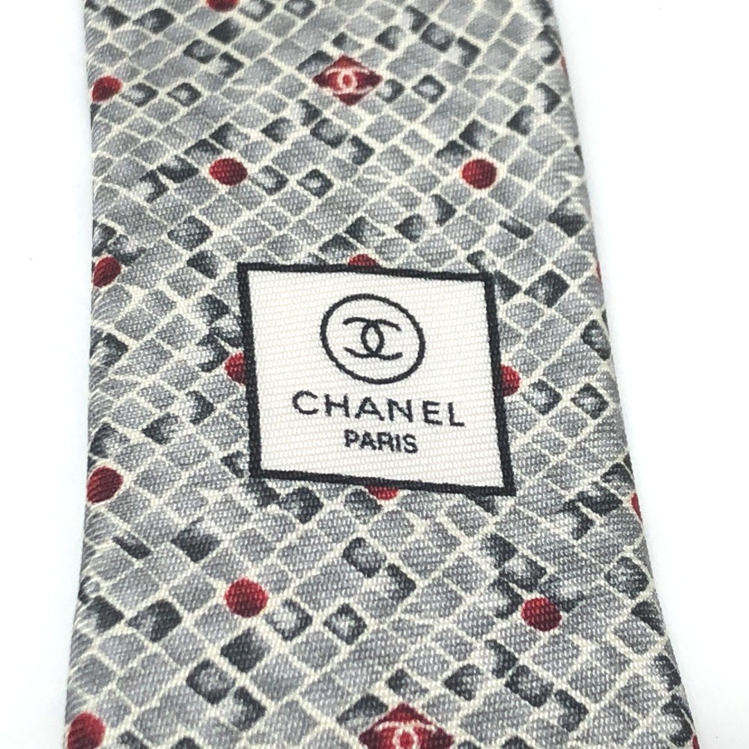 CHANEL(シャネル)のシャネル CHANEL ココマーク 総柄 ネクタイ シルク グレー メンズのファッション小物(ネクタイ)の商品写真