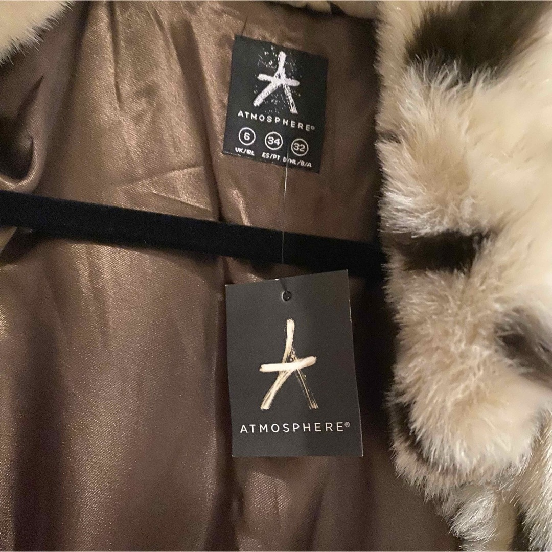 ATMOSPHERE(アトモスフィア)のATMOSPHERE レパード柄コート　サイズUK6 レディースのジャケット/アウター(その他)の商品写真