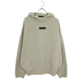 フィアオブゴッド(FEAR OF GOD)のフォグ  ESSENTIALS Hoodie Dark Heather Oatmeal フロントロゴプルオーバーパーカー メンズ L(パーカー)