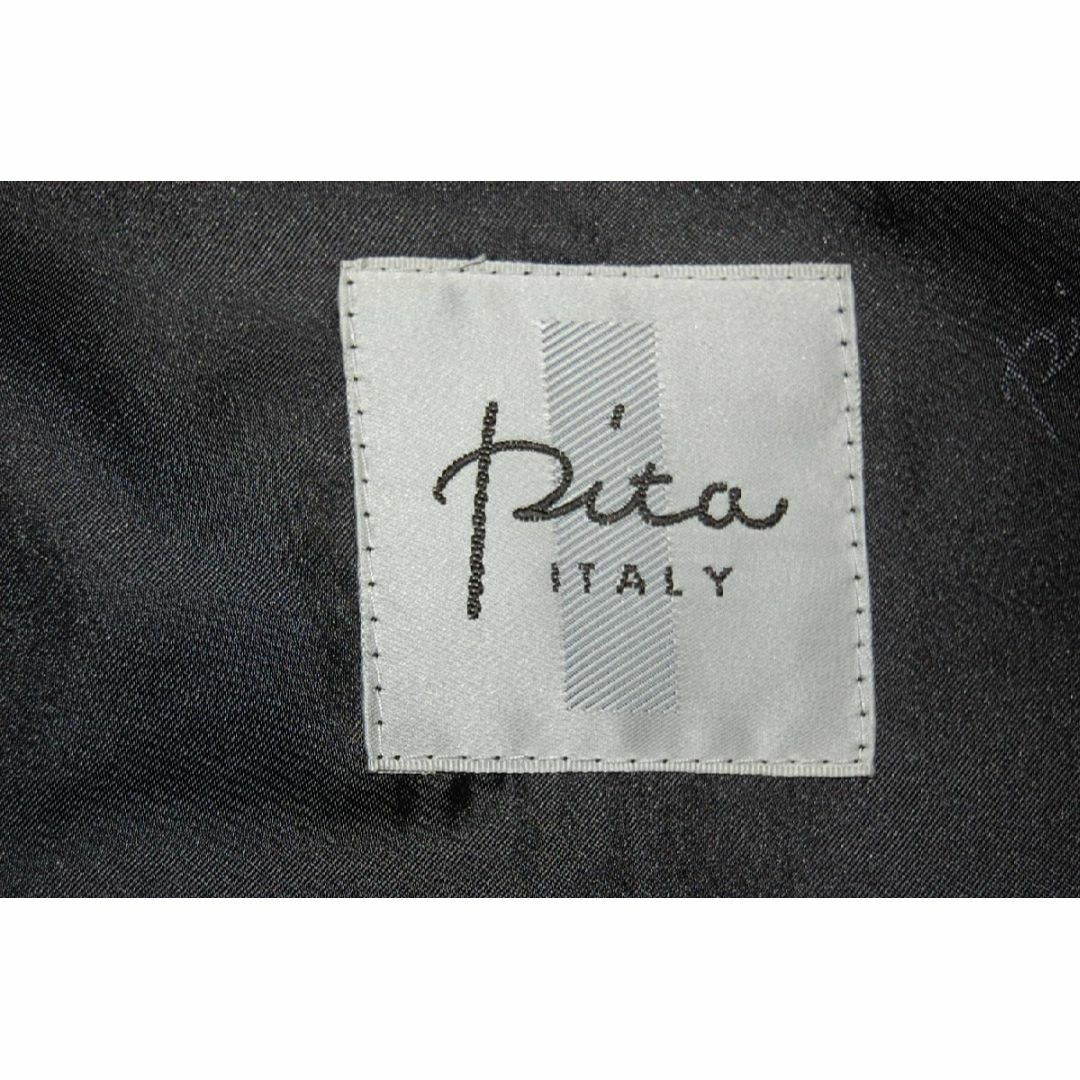 【美品】ｐｉｔａ　イタリー製　毛皮　ハーフコート　（ブラック）　Ｌ－ＬＬサイズ レディースのジャケット/アウター(毛皮/ファーコート)の商品写真