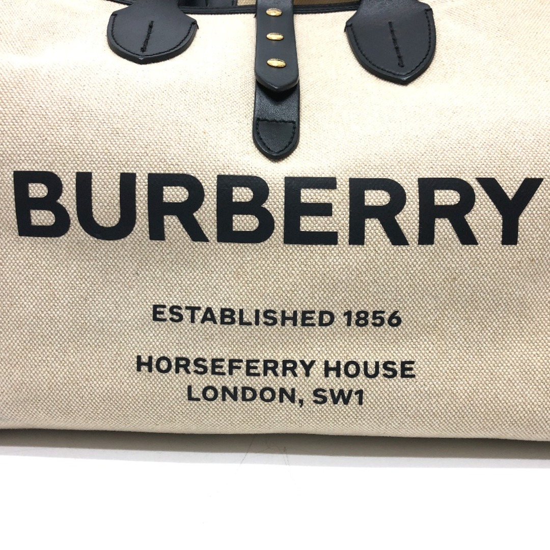 BURBERRY(バーバリー)のバーバリー BURBERRY ソフトベルト 80313181 ロゴ カバン ラージ トートバッグ キャンバス/レザー ベージュ レディースのバッグ(トートバッグ)の商品写真