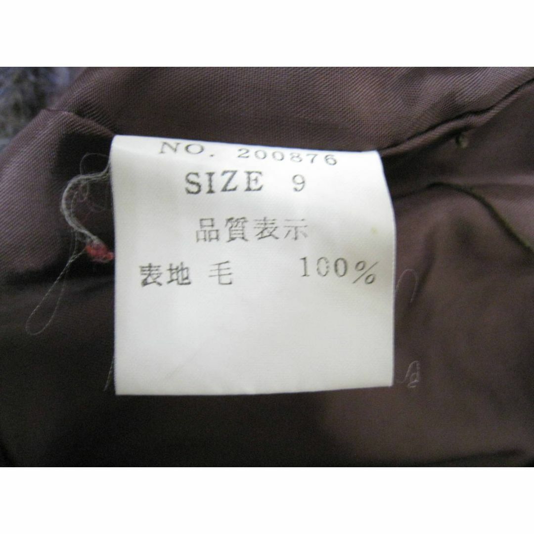 モングレ◆グラン山貴 ウール100％ ノーカラーコート レディース サイズ9   メンズのジャケット/アウター(ノーカラージャケット)の商品写真