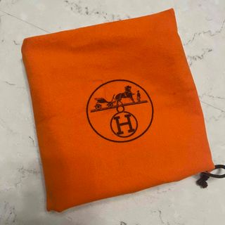 エルメス(Hermes)のHERMES 保存袋 布袋 オレンジ 頑丈 大きめサイズ きれい (ショップ袋)