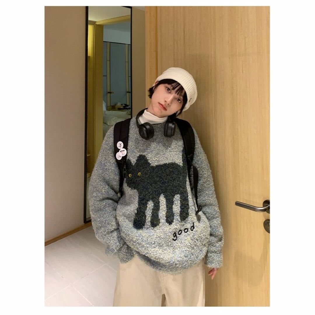 ANYA HINDMARCH - MeihaoStore ブラックキャット 猫柄 オーバー ANYA HINDMARCH - MeihaoStore ブラックキャット 猫柄 オーバー