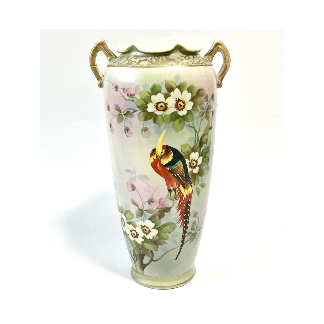 膾皿I.E. & C. Co. Japan Hand-Painted Vase 花瓶