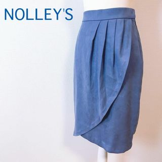 ノーリーズ(NOLLEY'S)の●20-15/ NOLLEY'S スエード風タイトスカート 38 くすみブルー(ひざ丈スカート)