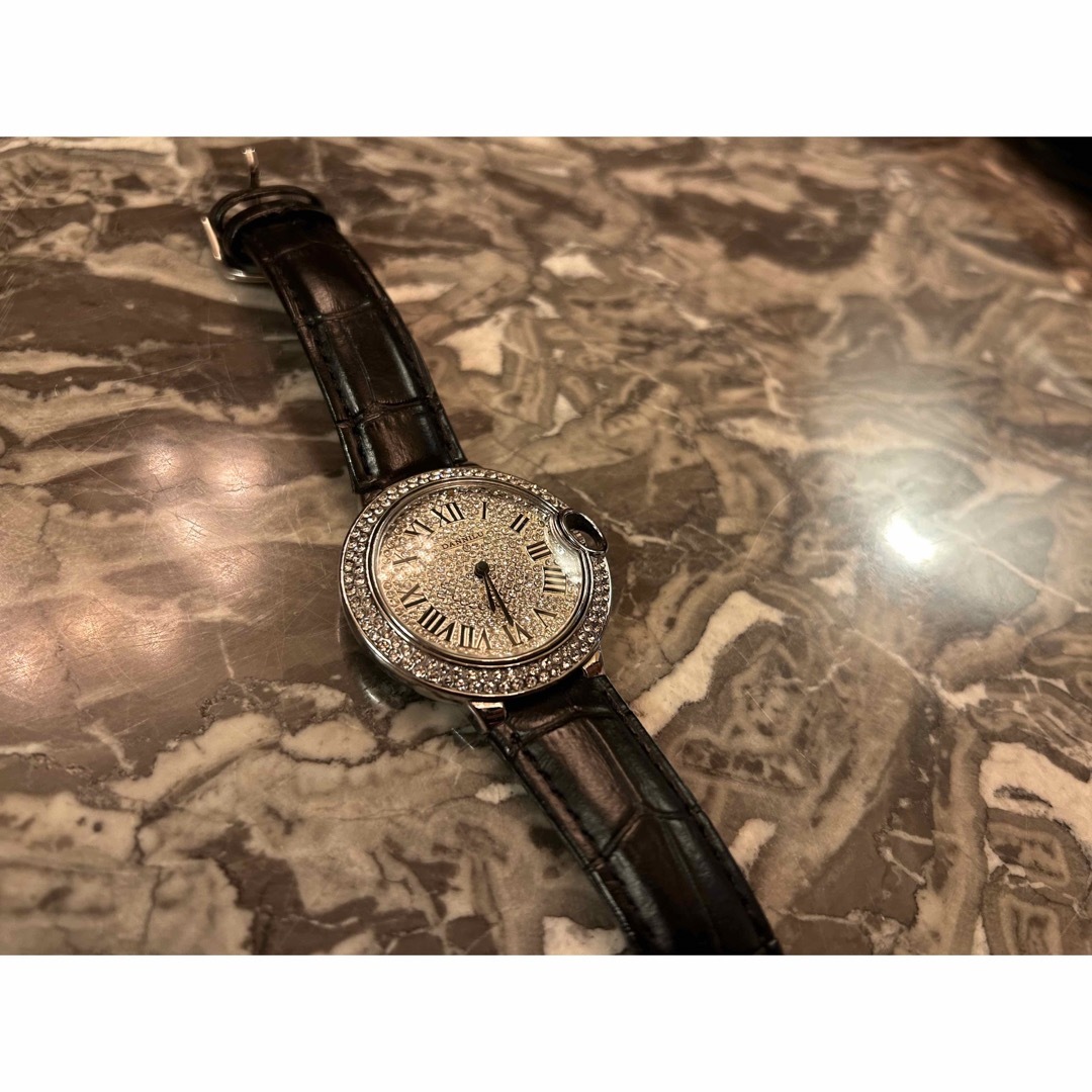 時計 おすすめ 限定 オリジナル キャンペーン かわいい ダイヤ クロコ柄メンズウォッチ