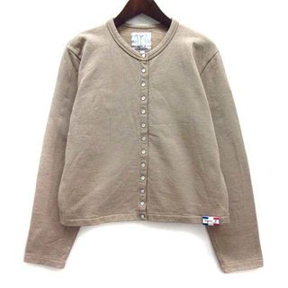 アニエスベー(agnes b.)のアニエスベー 22AW スウェット スナップボタン カーディガン ベージュ 1(カーディガン)