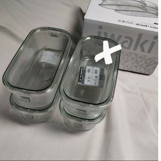 パイレックス(Pyrex)のiwaki　耐熱ガラス　クールグレー(容器)