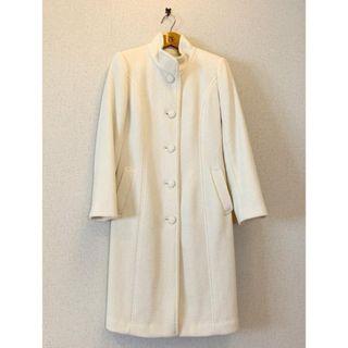 OFUON - ロングコート コート オフオン 白 ウール アンゴラ