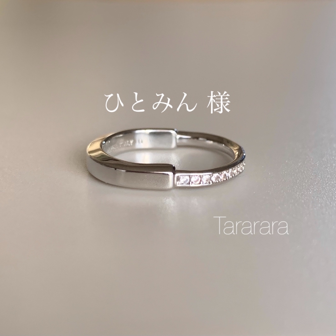 ●stainless ハーフczリングS●金属アレルギー対応 レディースのアクセサリー(リング(指輪))の商品写真