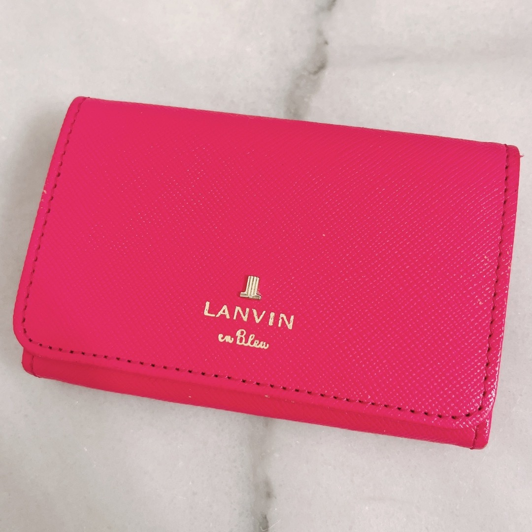 LANVIN(ランバン)の LANVIN 名刺入れ カードケース パスケース レザー 本革 レディースのファッション小物(名刺入れ/定期入れ)の商品写真