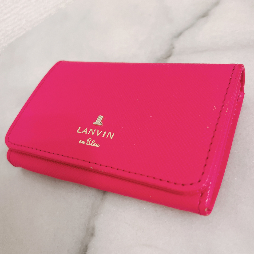 LANVIN(ランバン)の LANVIN 名刺入れ カードケース パスケース レザー 本革 レディースのファッション小物(名刺入れ/定期入れ)の商品写真