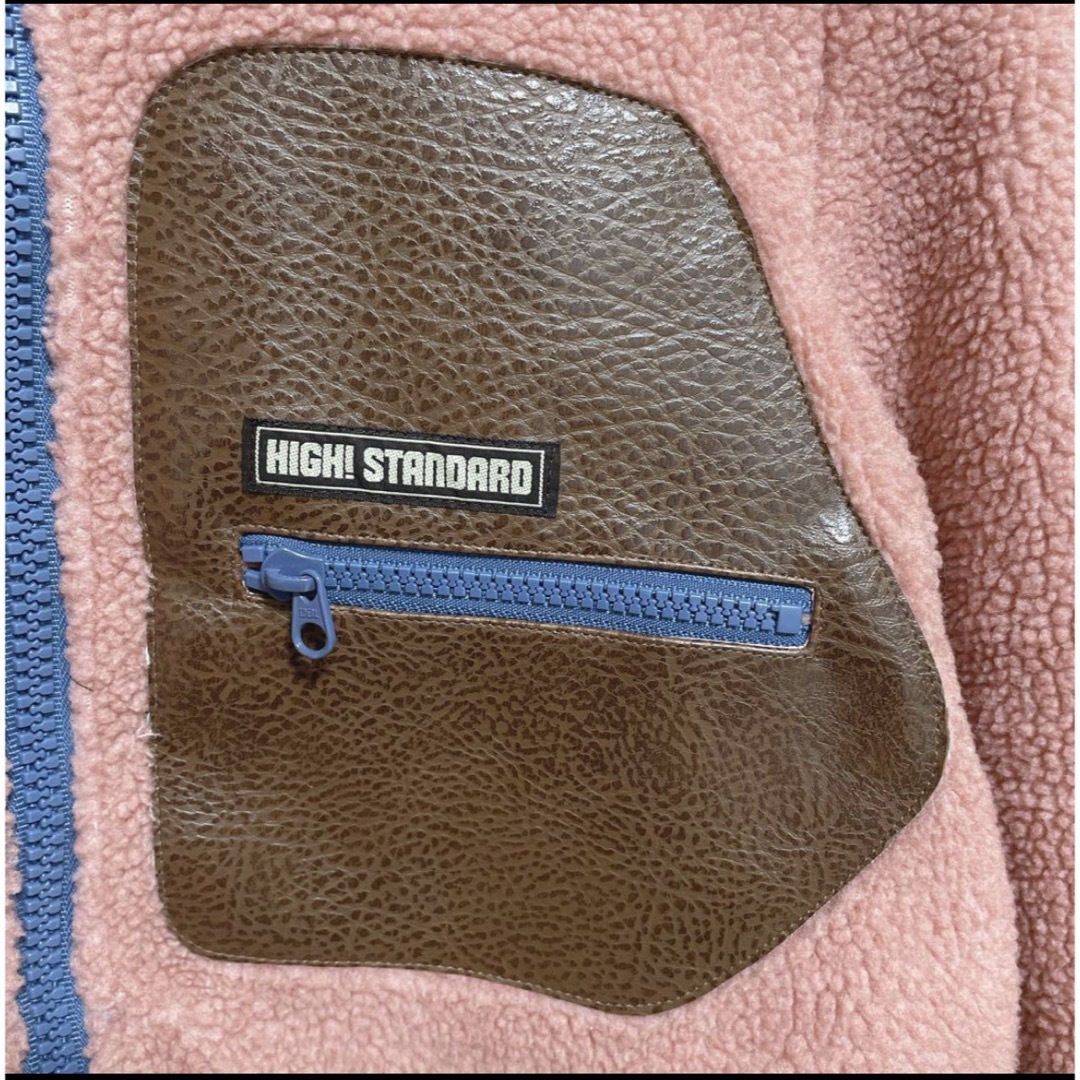 HIGH!STANDARD ボアジャケット フリース リバーシブル レザーパッチ メンズのジャケット/アウター(ブルゾン)の商品写真