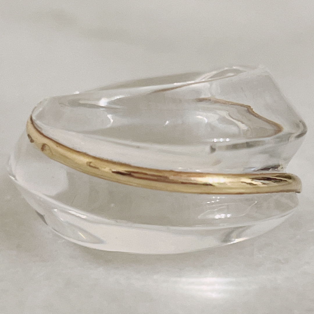 Baccarat(バカラ)のBACCARAT リング 18K 金 GOLD 指輪 クリスタル きれい  レディースのアクセサリー(リング(指輪))の商品写真