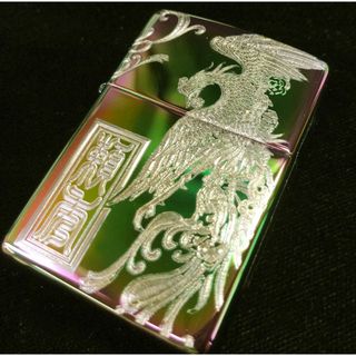 ジッポー(ZIPPO)のジッポ　スペクトラム マルチカラー 鳳凰・名前・zippo 孔雀　朱雀(タバコグッズ)