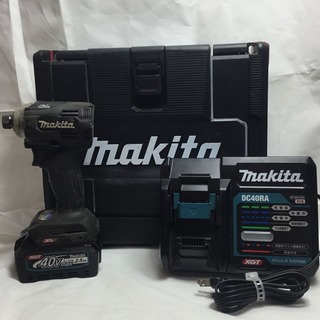 マキタ(Makita)のΘΘMAKITA マキタ 工具 電動工具 インパクトドライバ 程度B 充電器・充電池2個・ケース付 コードレス式 40v TD001GRDX ブラック(その他)