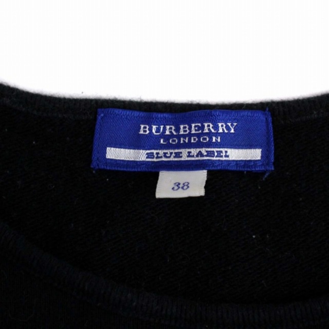 BURBERRY BLUE LABEL(バーバリーブルーレーベル)のバーバリーブルーレーベル Tシャツ カットソー 半袖 M 黒 レディースのトップス(Tシャツ(半袖/袖なし))の商品写真