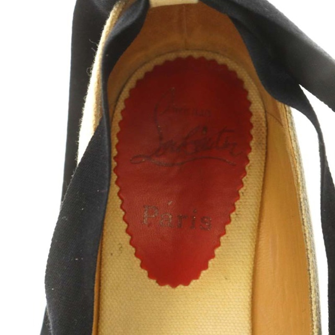 Christian Louboutin(クリスチャンルブタン)のクリスチャンルブタン パンプス ウエッジソール 23.5cm アイボリー 黒 レディースの靴/シューズ(ハイヒール/パンプス)の商品写真