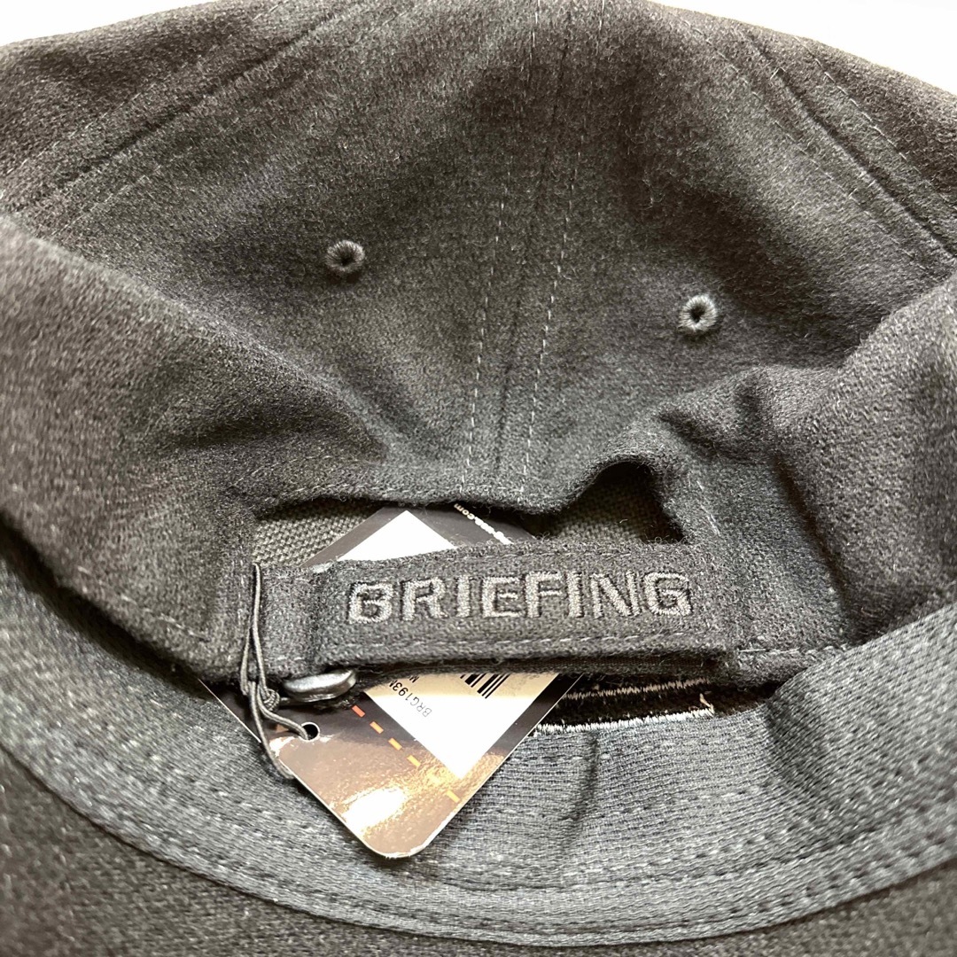 BRIEFING(ブリーフィング)の新品　BRIEFINGブリーフィング　ウールキャップ　ブラック メンズの帽子(キャップ)の商品写真